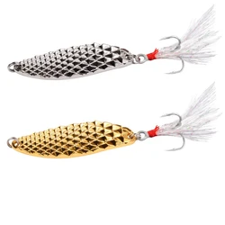 Metal Spinner Spoon Fishing Lure 5g 7g 10g 15g 20g Gold Silver Pesca Artificial Bait Sinking Sea Lures Trout Pike Bass Tackle