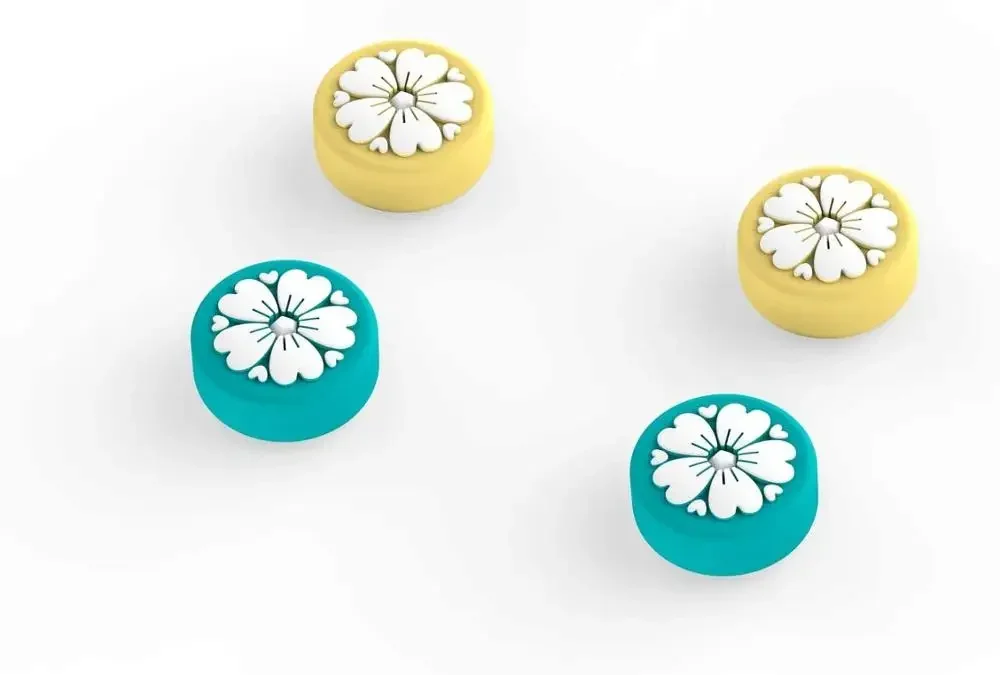 ZOMTOP Sakura Thumb Grip Cap, Joystick Cap per Nintendo Switch, custodia protettiva in Silicone morbido, adatta per Controller Joy-Con