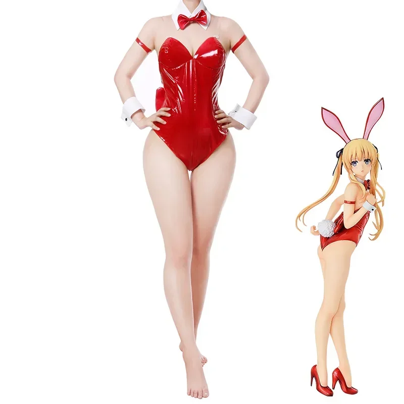 

Anime DARLING in the FRANXX Cosplay Costume Zero Two Bunny Girl Cosplay Costume 02 Sexy Women Jumpsuit Red Leather Suit