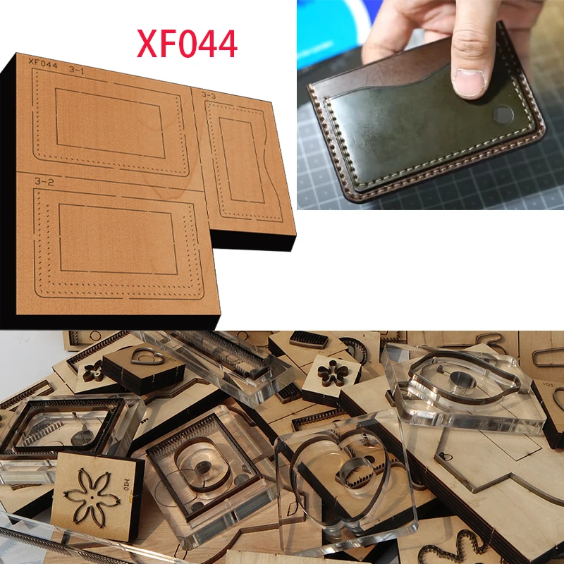 New Japan Steel Blade Wooden DieWallet Leather Craft Punch Hand Tool Cut Knife Mould Wallet/card BagXF044