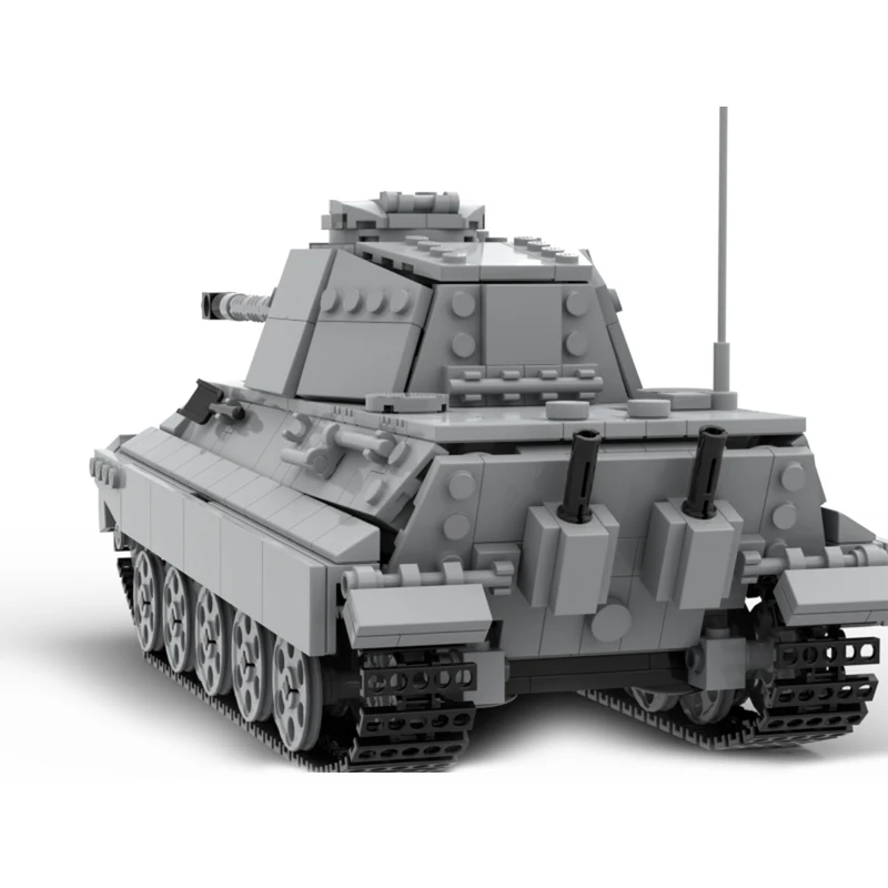 MOC-68289 Militaire Oorlog Tiger II Ausf B Zware Tank Bouwsteen Model Baksteen Set Creatieve Geschenken Hoogwaardige Volwassen SPEELGOED 987 STKS