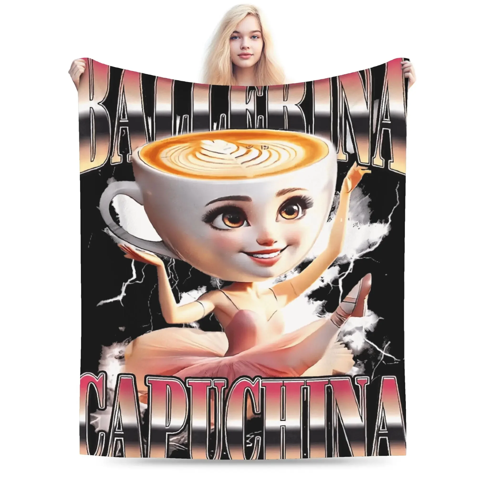

Italian Brainrot Meme Warm Blanket for Kids Plush Bedding Throw Flannel Sofa Cover Fashion Home Decor Bedspread