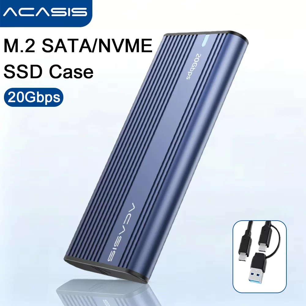 acasis-20gbps-m2-nvme-sata-ssd-エンクロージャアダプター-usb32-type-c-gen2-ssd-外付けエンクロージャ-アルミ製-mとb-mキー対応ssd