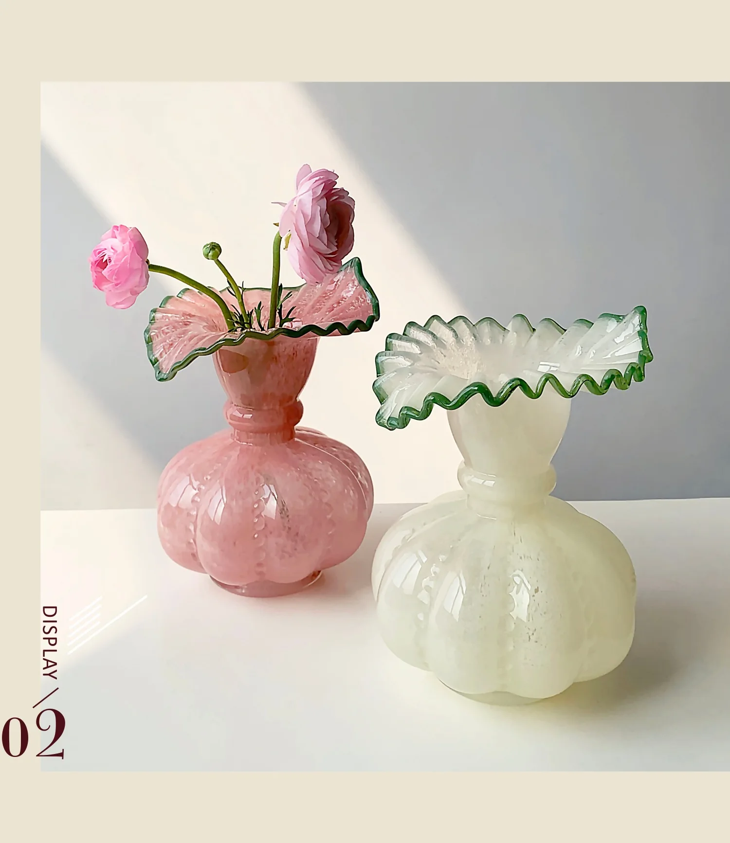 EylKoi Set 6 Vasi In Vetro Trasparente A Forma Di Zucca - Decorazione Vintage Per Matrimoni, Centrotavola E Fiori Singoli - Misure Miste - 3