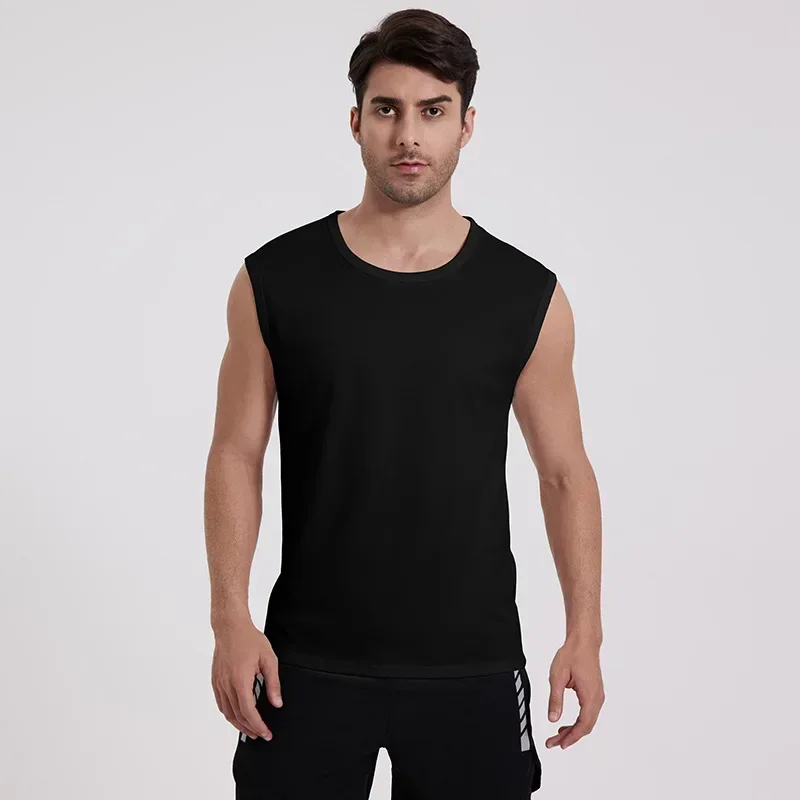 1/2/3PCS Men's Undershirts Quick-drying Sleeveless Vest Slim Men Fashion Comfortable Sleeveless Round Neck Bodybuilding Motion