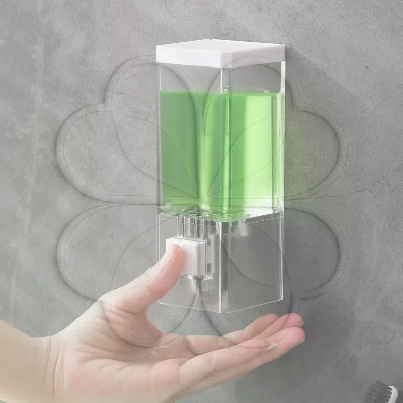 Punch Free Wall Mounted Soap Dispenser Transparent Eco-friendly Liquid Bottle for Bathroom Kitchen Public Toilet