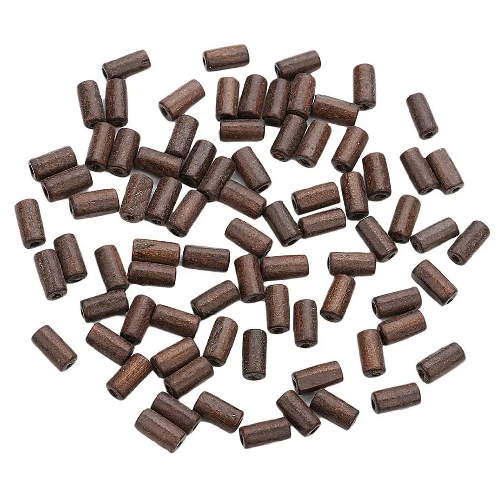 300 قطعة الحرف الخشبية الخرز صنع المجوهرات الخرز الخشب الحلي ديكور #1