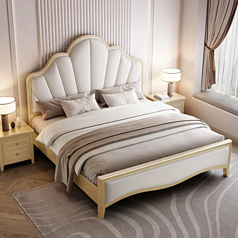 King Size Frame Simple Double Bed Style Pretty Queen Living Room Double Bed Princess Modern Cama De Casal Bedroom Furniture