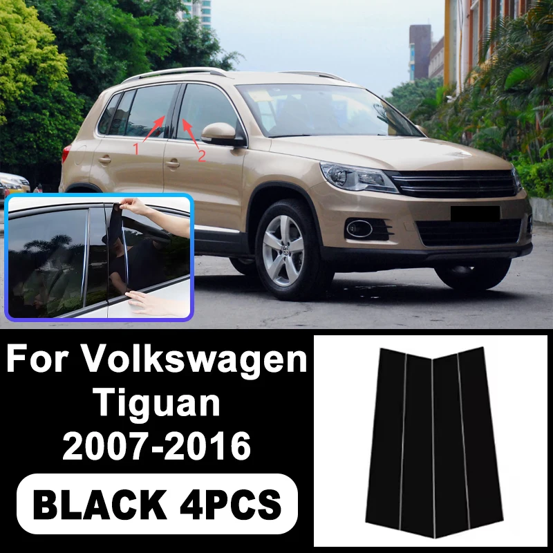

B/C Pillar Stickers For Volkswagen VW Tiguan 2007-2016 - PC Window Decorative Trim for Middle Pillar,Car Exterior Accessories