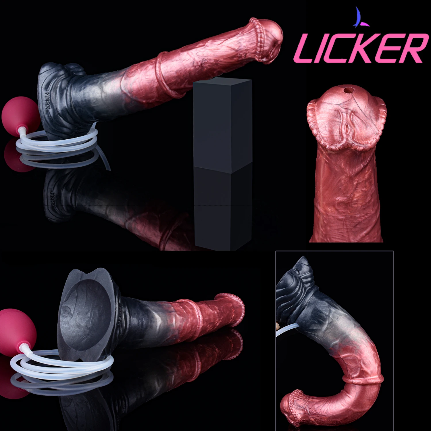 Dildo de Silicona con Forma de Caballo, con Eyaculación, Pene con Ventosa, Masajeador Vaginal, Juguetes Sexuales para Parejas, Coqueteo