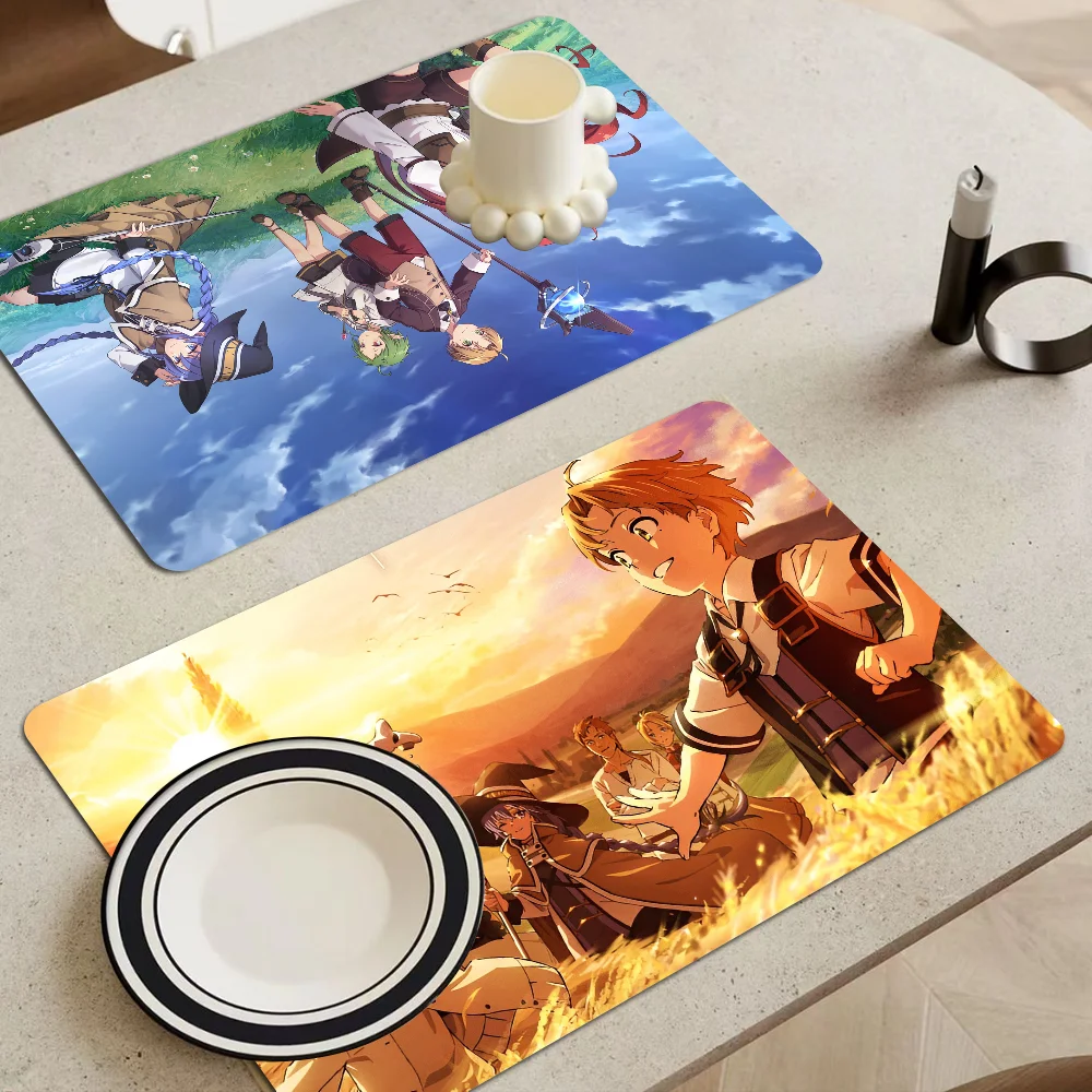 

Mushoku Tensei Non-slip Fast Water Absorption Anti-scalding Imitation Tile Printing Coffee Machine Draining Pad