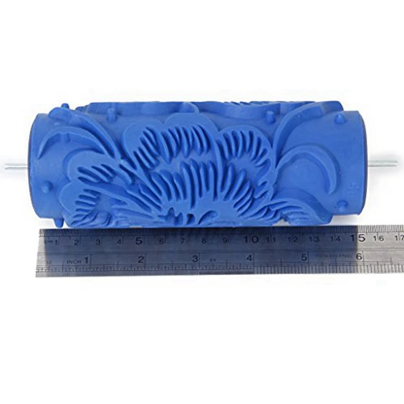 2Pcs 15Cm Blue Floral Pattern Roller