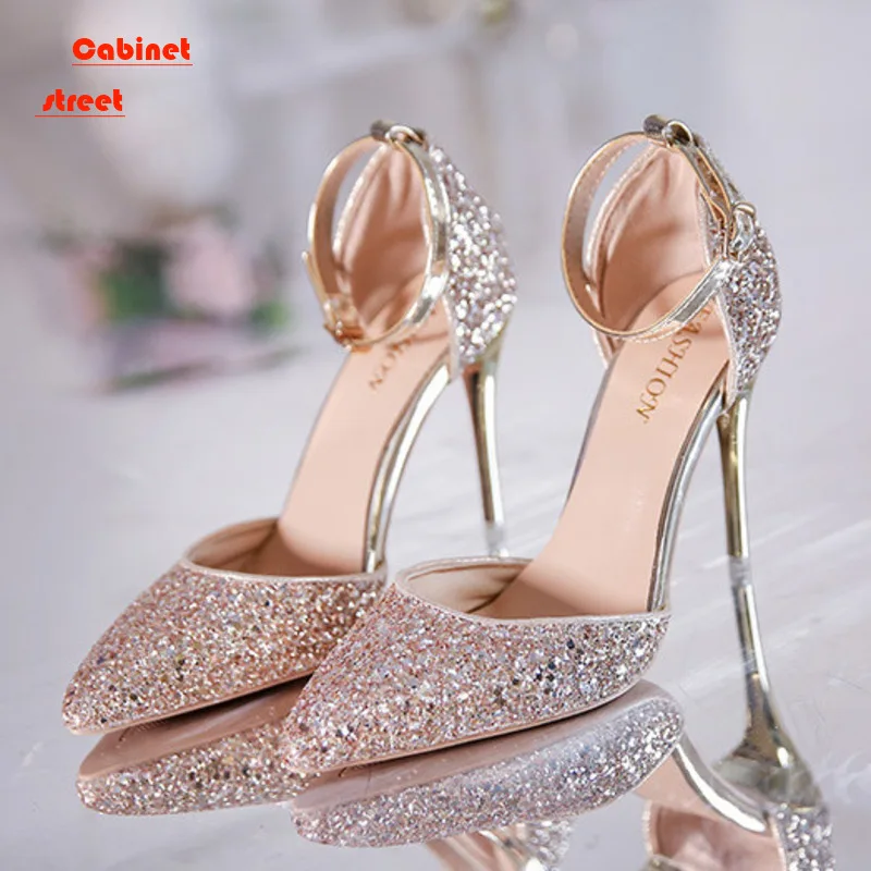 

Plus Size's Ladies Shoes 2024 New Pointy Stiletto Shoes High Heel Heels Women Pumps Pointy Sandals Girls Baotou Single Shoes