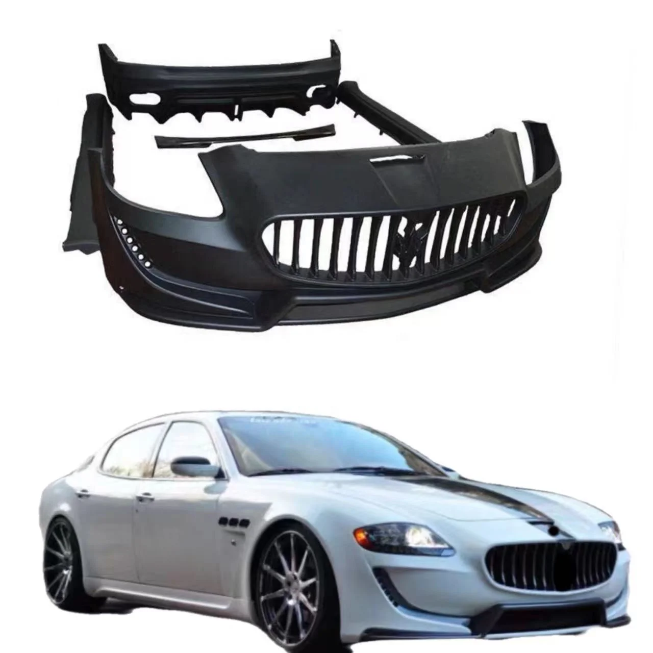 

2004-2012 FD Style Body Kit Front Bumper Rear Bbumper Wing Spoiler For Maserati Quattroporte