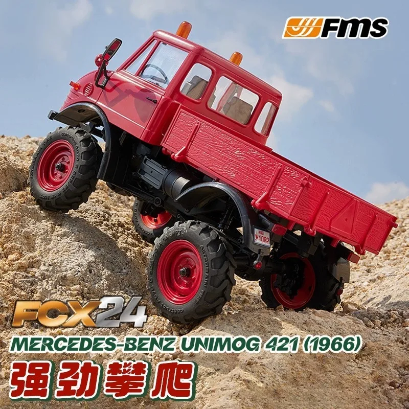 Fms New 1/24 Unimog Fcx Series Off-Road Four-Wheel Drive Rc Climbing Car Remote Control Electric Simulation Model Gift