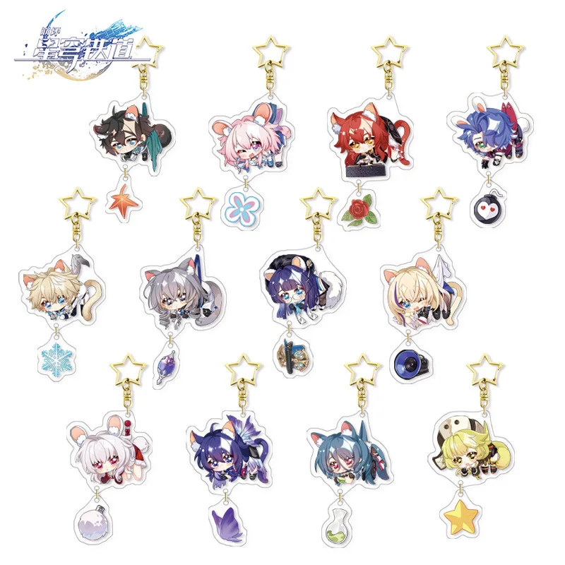 Game Honkai Star Rail Dan Heng March 7th Sampo Gepard Cosplay COSTUME Acrylic Key Chain Keychain Pendant Prop Accessories Gift