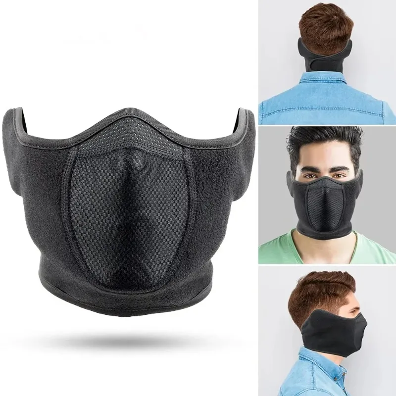 Winter Fleece Face Mask Windproof Cycling Ear Protection Warm Head Cover Skiing Face Shield Outdoor Antifreeze