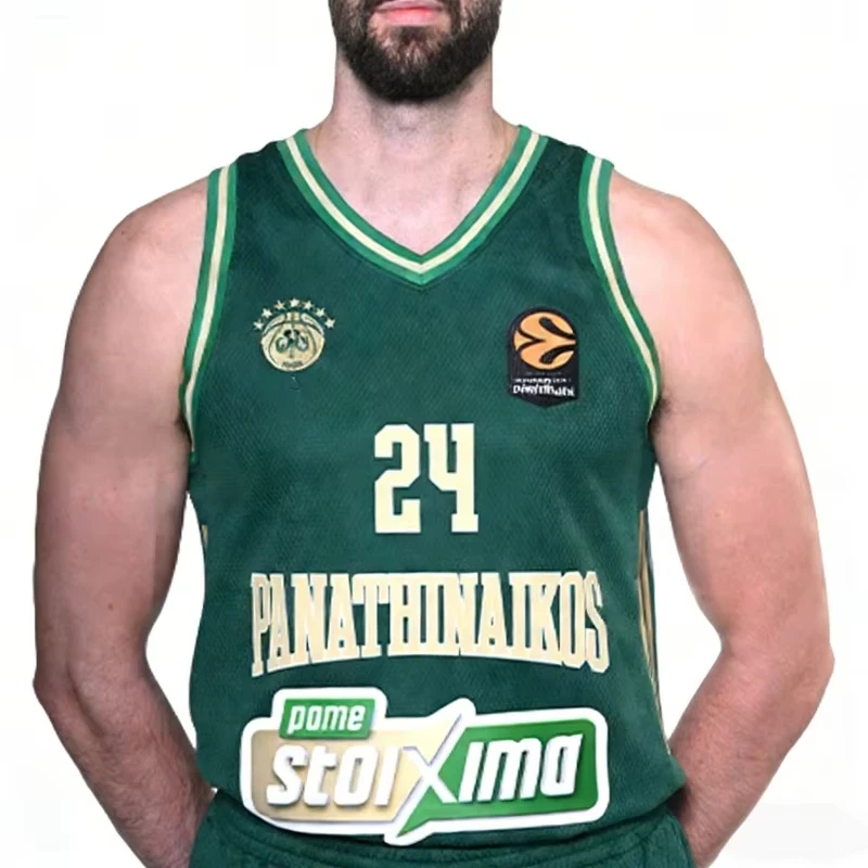 2026 Greece Panathinaikos Athens Basketball Match Jersey, Adult Men's Basketball Vest, Special Fan Basketball Jersey Kit Fashion