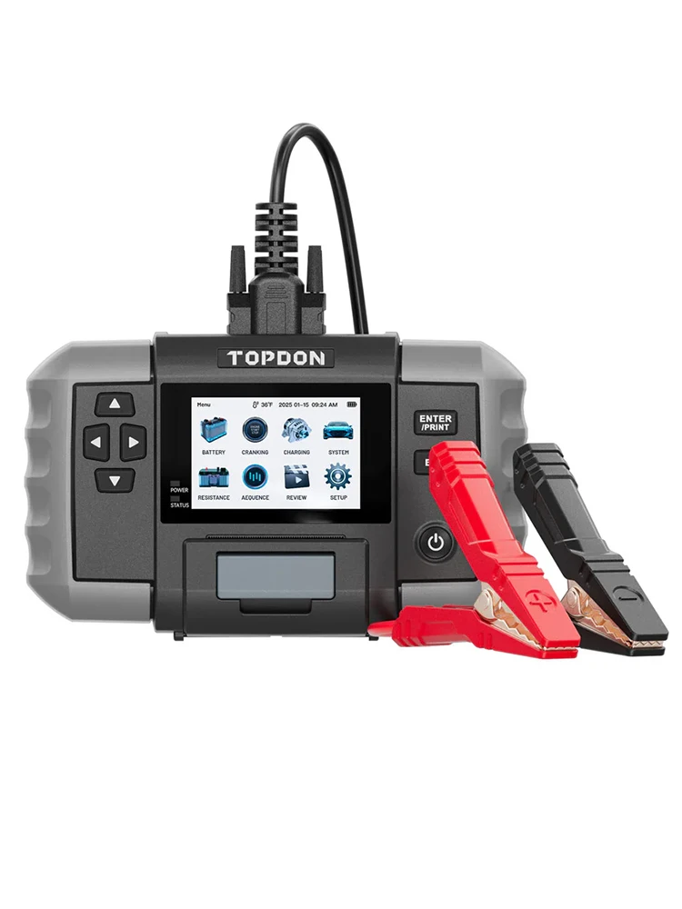TOPDON BT600 Plus Grote Display Auto Accu Tester 6V/12V/24V 2-in-1 Accu & Weerstandstester - afbeelding 2
