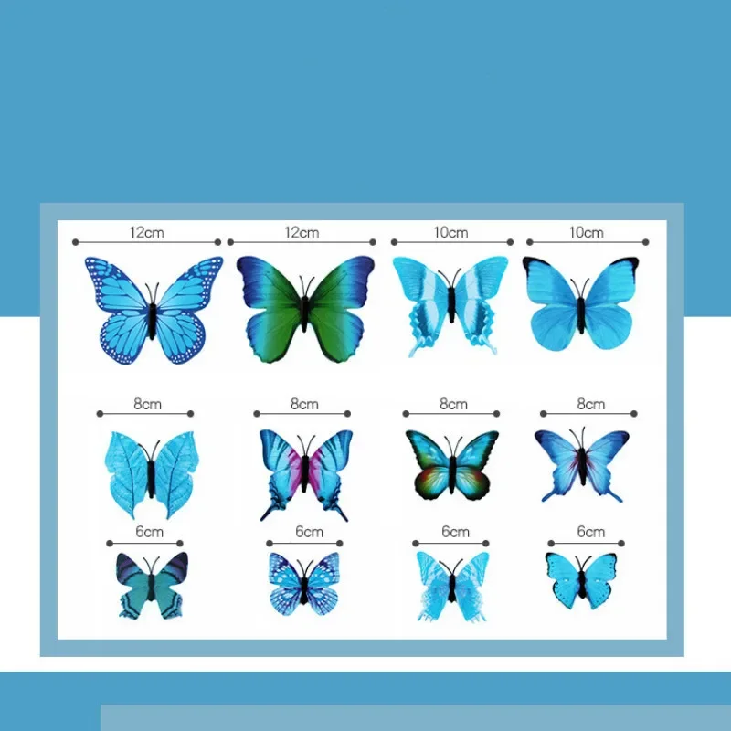 2026 12pcs/set Colorful Butterflies Garden Stake Yard Planter Butterfly Stakes Decoracion Outdoor Decor Flower Pots Decoration