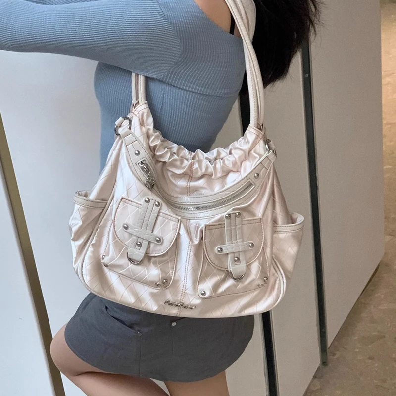 HAEX Fashion Women Tote Bags Multi Pockets Large Capacity Ladies Shoulder Bolso Mujer Trend New Design Commute Bag Female