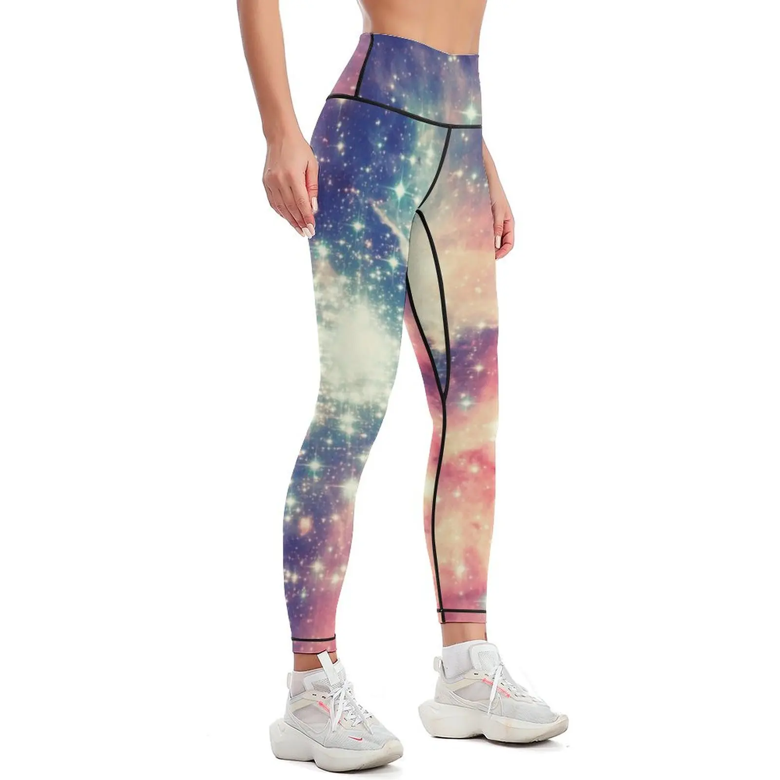 Painting the universe (Colorful Negative Space Art) Leggings Leginsy push up active wear sporty woman gym Womens Leggings