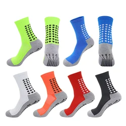 Adults Kids Non Slip Football Socks Towel Bottom Breathable Silicone Suction Cup Anti Slip Soccer Sports Baseball Rugby Sock