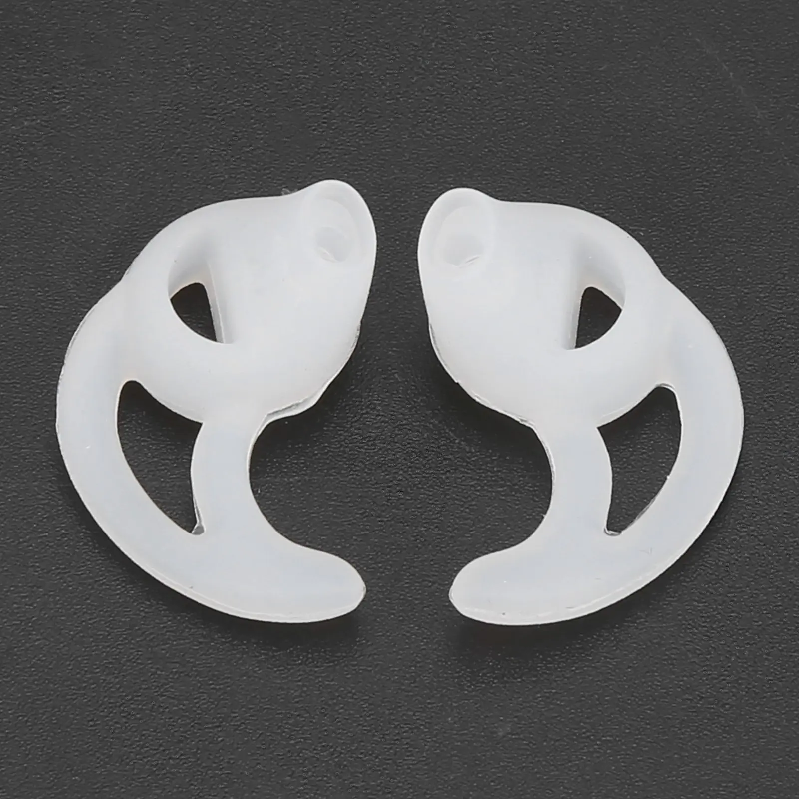 ZK40 5 paia di auricolari Earmold tappi per le orecchie con condotto d'aria in silicone bianco morbido e confortevole da indossare per auricolari walkie talkie