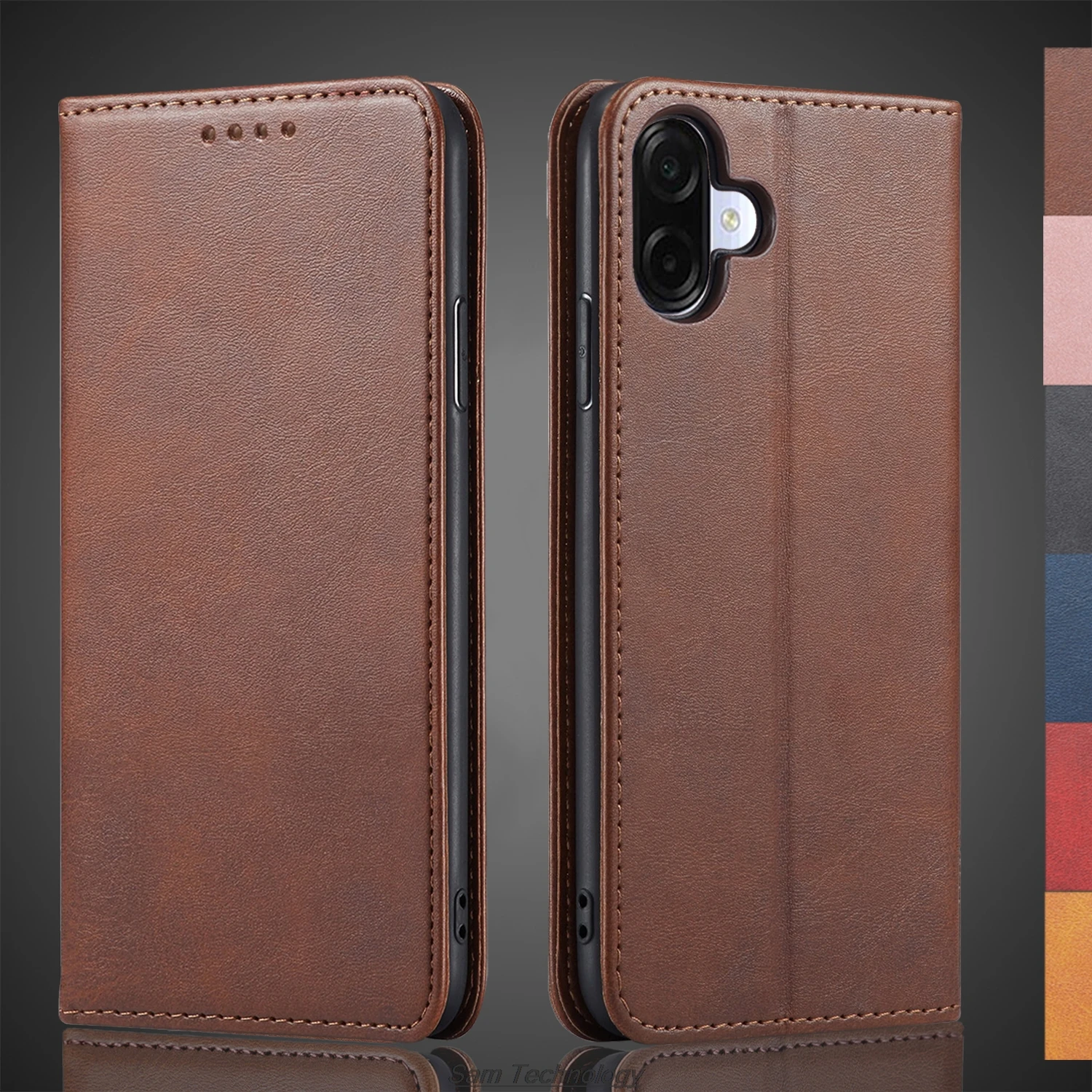 Étui en cuir à fermeture magnétique pour Samsung Galaxy A07 A08 4G 5G, étui portefeuille à rabat, sacs pour téléphone, Capa Fundas Coque