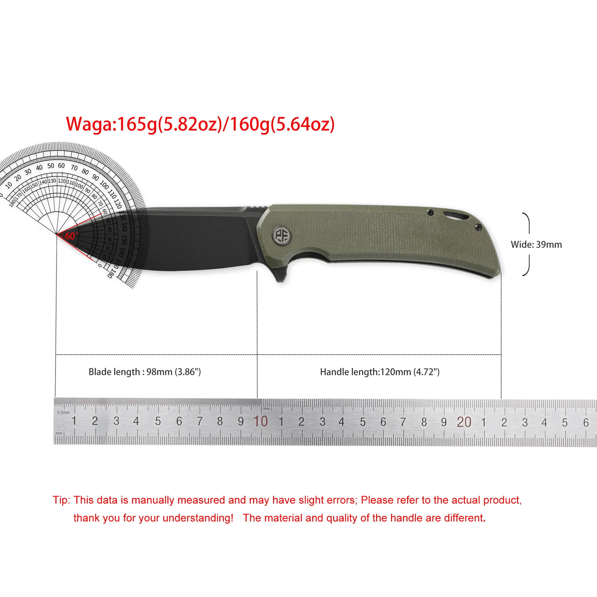 Petrified Fish PFB05 nóż składany scyzoryki narzędzia ręczne 14C28N ostrze nóż Micarta uchwyt Survival Outdoor Camping wędkarstwo