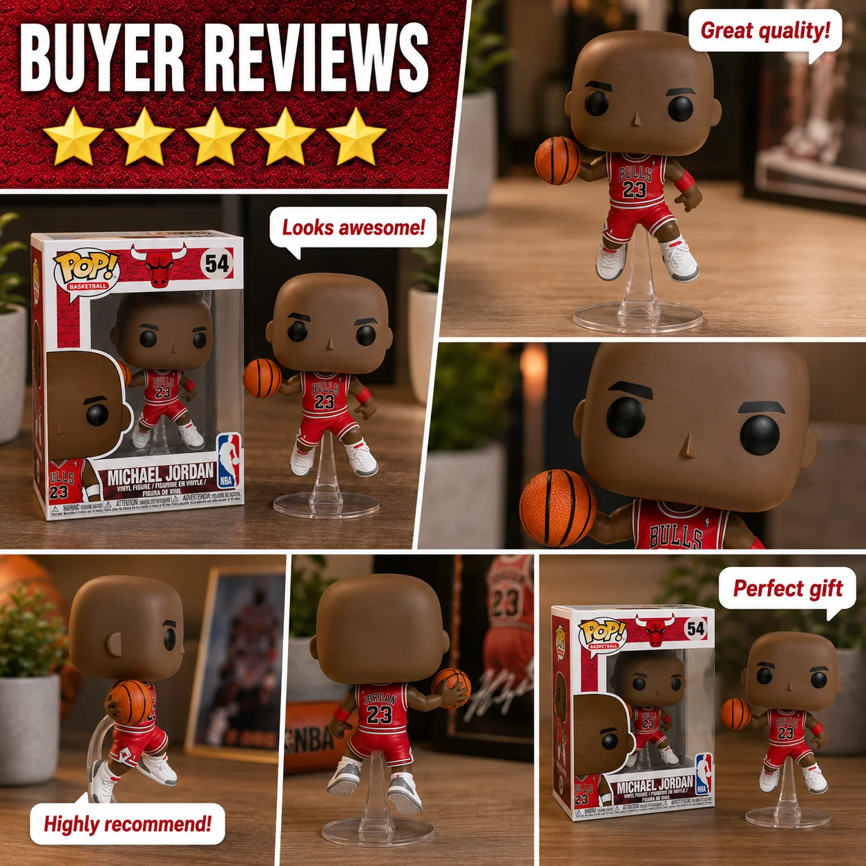 Original Funko Pop! NBA: Bulls - Michael Jordan Collectable Vinyl Figure Gift Idea Toys for Kids & Adults 36890 - view 4