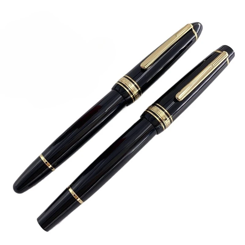 

2025 Черная смола PenWingsung, 14-каратное золото, перо, пресс-поршневые перьевые ручки, золото/серебро, лезвие 0,5F, перо для каллиграфии, офисные принадлежности