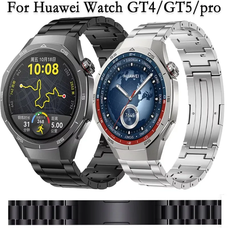 

20mm 22mm Titanium Strap for Huawei Watch GT5 Pro 46mmBusiness classic replacement bracelet wristband Huawei Watch GT5/GT4 46mm