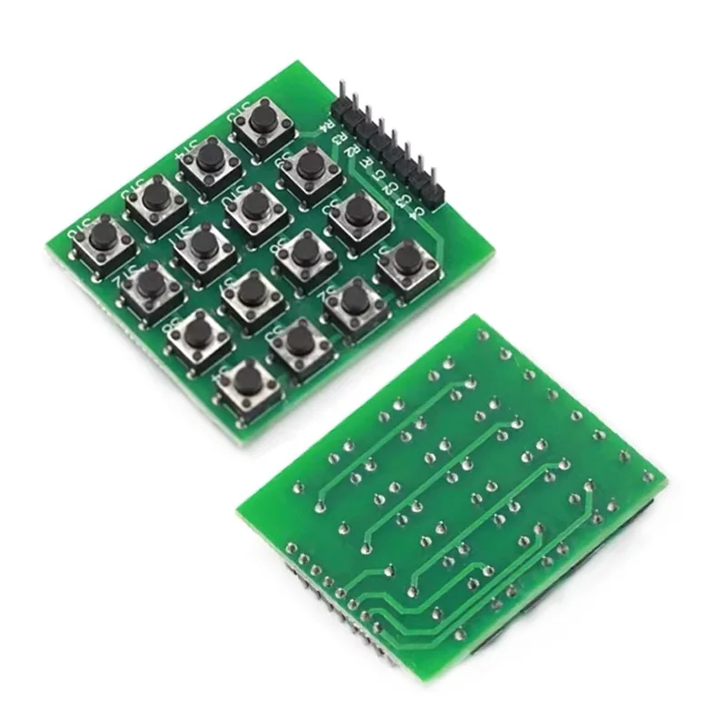 

5PCS 4X4 Matrix keyboard Micro Switch Direct 16-bit Plug-in keys MCU External Expansion keyboard Module Development Board DIY