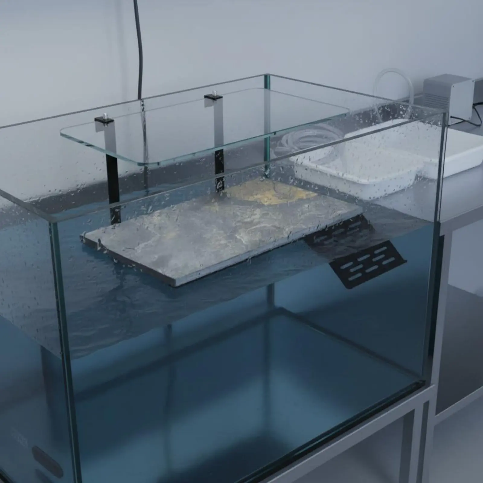 

Wall Mounted Turtle Platform Water Aquarium Fit Turtle Basking Dock Amphibian Basking Platform Waterproof Pet Supplies Easy To