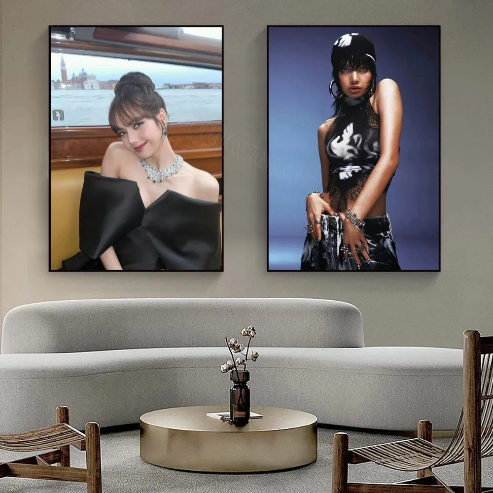 1pc LIsa Lalisa Manobal Poster Bedroom Posters Bar Coffee Tube Art Hanging Paintings Living Room Decor