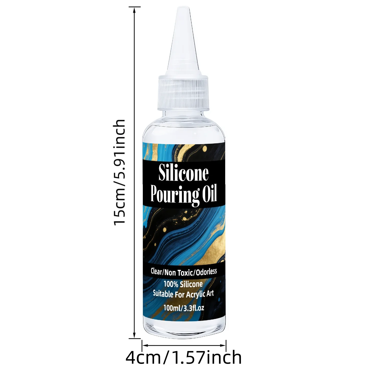 3.3Oz/6.76Oz Silicone Pouring Oil Cell Activator Art Kit Christmas Gifts Fluid Art Canvas Painting