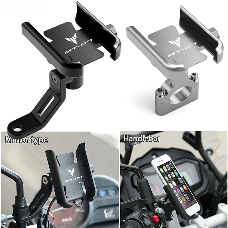 

For Yamaha MT07 MT-07 TRACER mt 07 2014-2020 2021 2022 2023 Motorcycle Handlebar Mirror Mobile Phone Holder GPS Stand Bracket