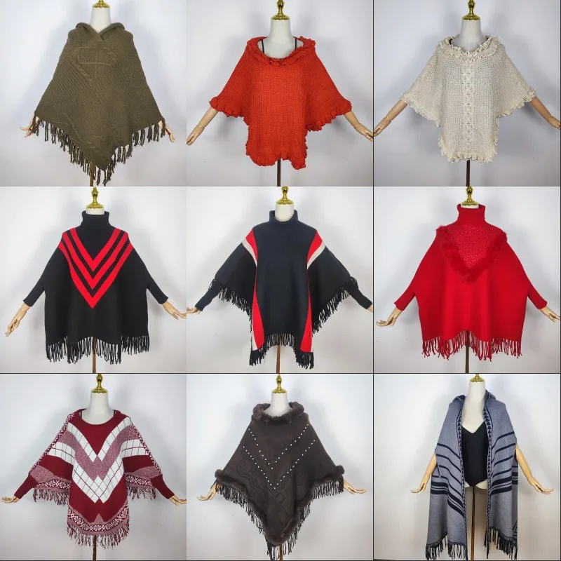 

Винтажный вязаный шерстяной свитер с воротником-хомутом, свободный крой, с эффектом перекидного платья, в богемном стиле, женский, с длинными рукавами, милый топ