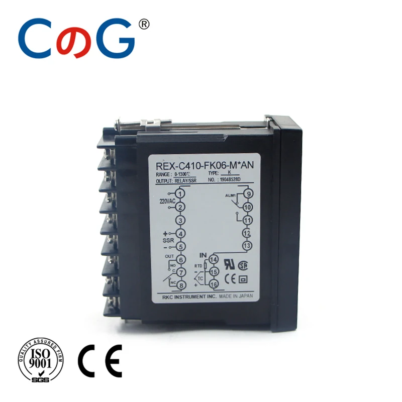 Thermostat PID régulateur de température, CG REX-C410 96x48mm, multi entrée K E PT100 0-10V 4-20mA sortie relais SSR 110-220V 24V 380V