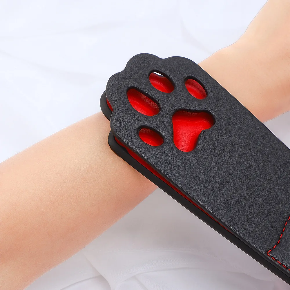 32CM PU Leather Cat's paw Horse Whip Flogger Riding Leather Spank Paddle Equestrian Training Horse