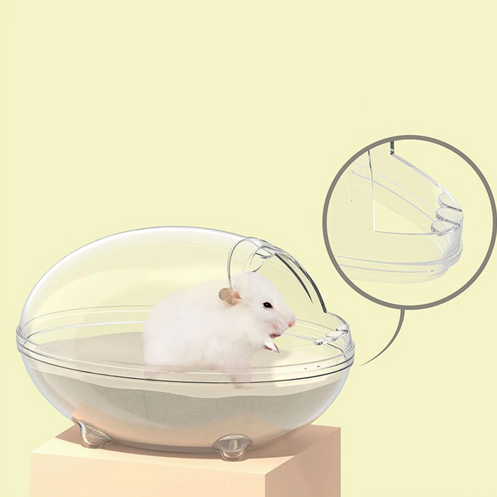 

Pet Hamster Transparent Bathroom Splashproof Bath Sand Room House Pet Accessories for Hamster Golden Bear Medium