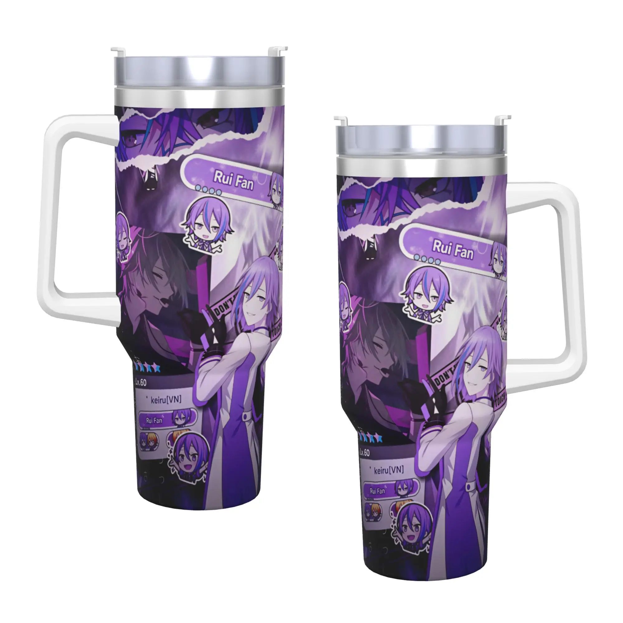 Project Sekai Rui Kamishiro Stainless Steel Tumbler  Travel Mugs Cup 40oz Thermal Cups Insulated Cold and Hot Milk Bottle