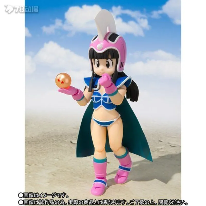 Bandai genuíno s. h. figuarts série brinquedos móveis dragon ball série qiqi, bulma modelo de produto acabado brinquedos móveis colecionáveis