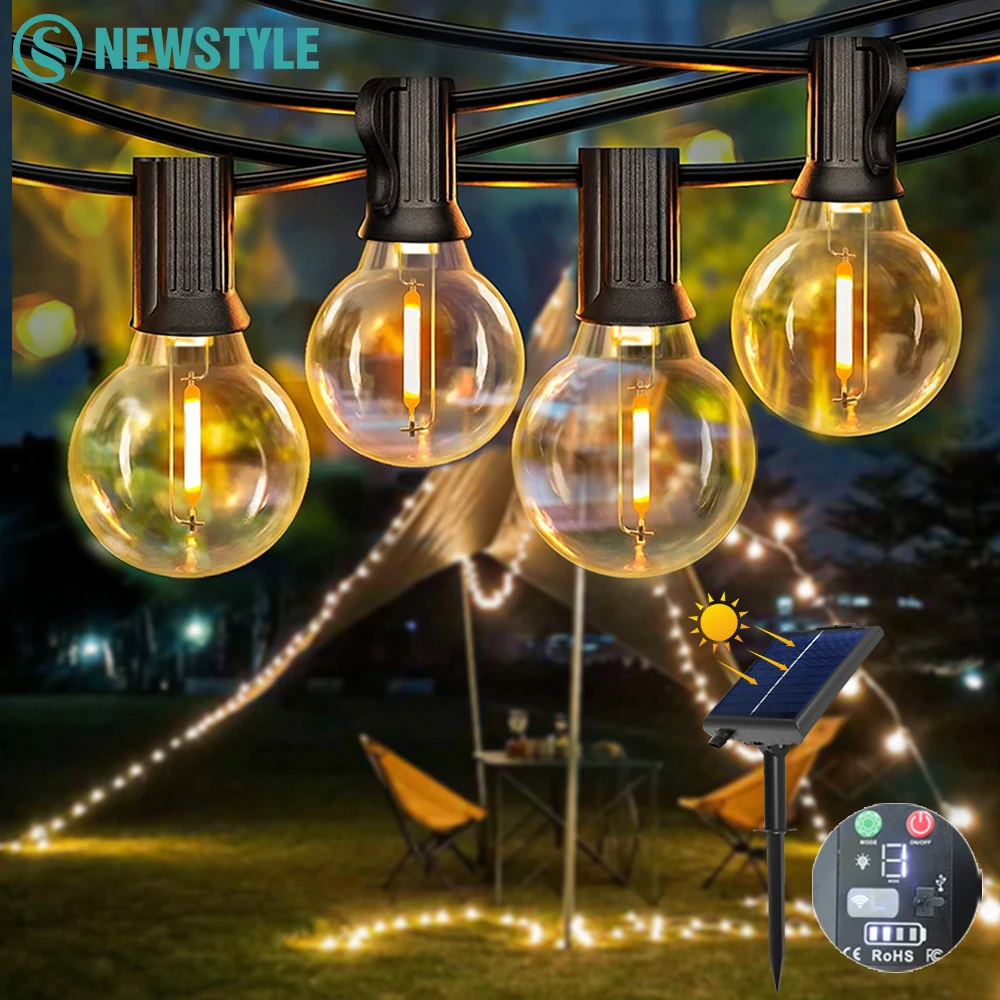 luzes de corda solar ao ar livre globo solar lampada patio pendurado luzes 7m 10m a prova impermeavel agua jardim pergola bistro deck decoracao g40 01