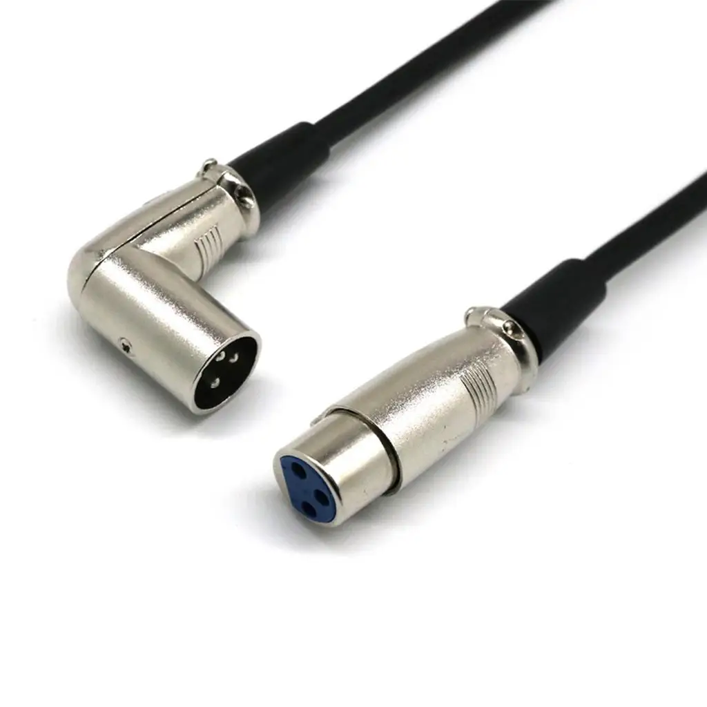 XLR 3 pin Male to Female Microphone Audio Extension Cable Silver for Professional audio equipment