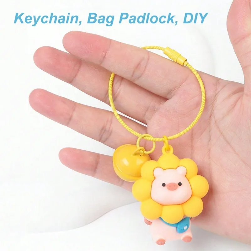 10-piece Stainless Steel Wire Travel Backpack Keychain Luggage Tag Bag Ring Wire Braided Keychain Luggage Tag Ring Tag Holder
