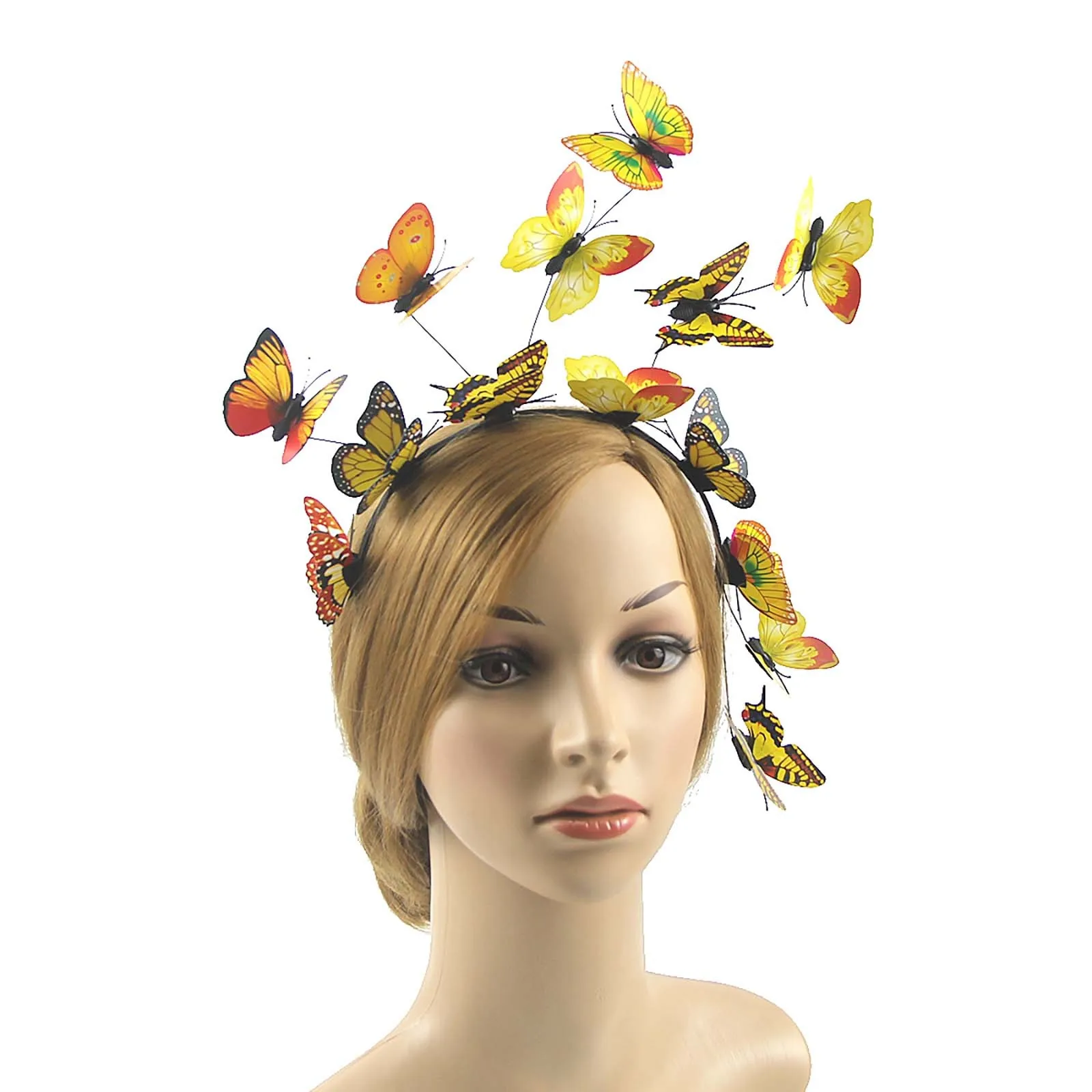 New Butterfly Fascinator Hat Festival Costume Butterfly Headband Women Bride Butterfly Photo Hair Hoop Hair For Women Girls