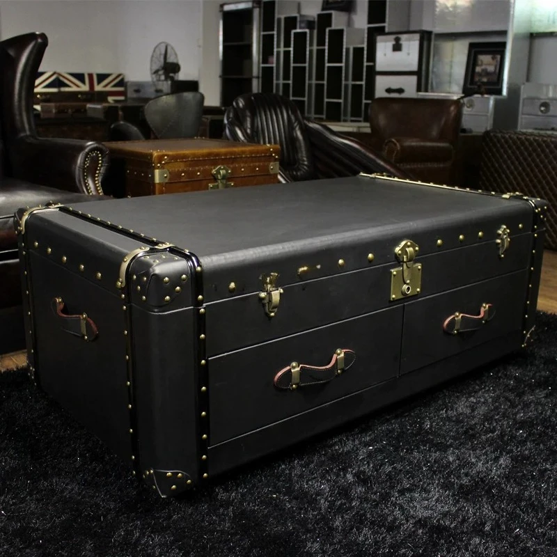

Personalized retro box coffee table clothing store decoration coffee table fashion antique suitcase coffee table