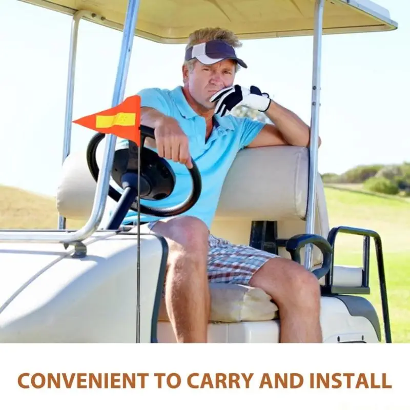 31BE Stainless Steel Telescoping Flag Poles Adjustable For Golf Cart Bike Wheelchair